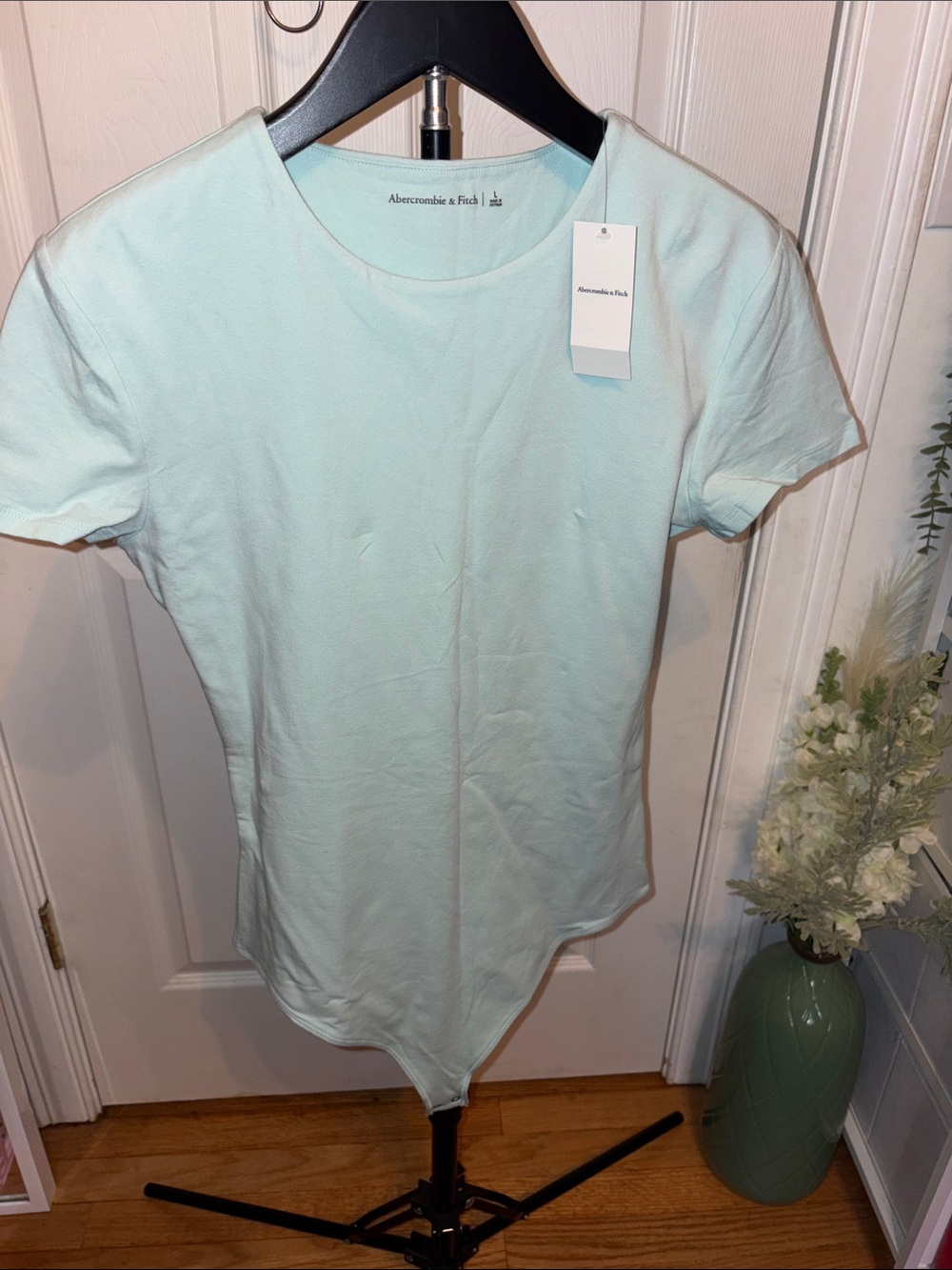 Abercrombie & Fitch baby blue Short Sleeve Bodysuit